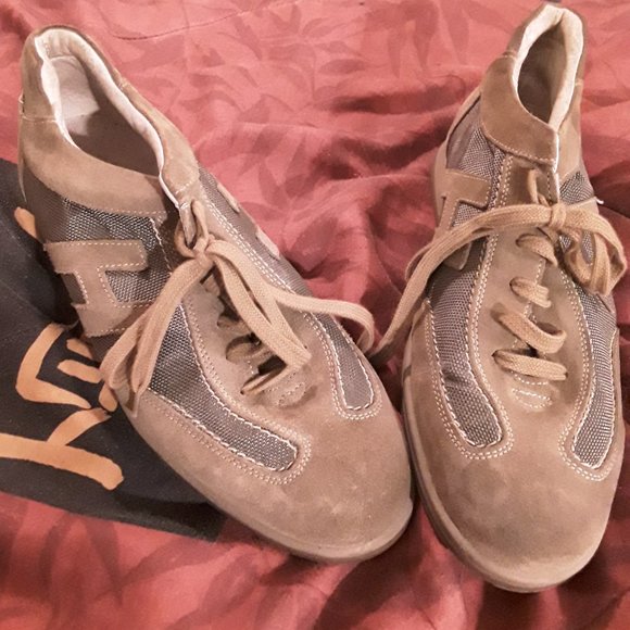 Hermes Suede and Canvas trainers